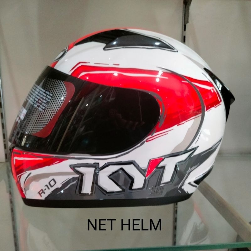 HELM KYT R10#6 WHITE RED ORIGINAL KYT R10
