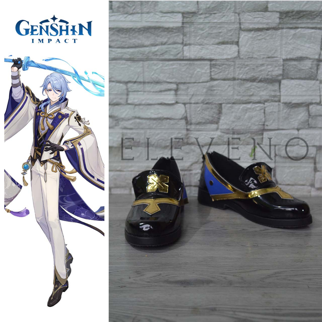 Sepatu Cosplay Genshin Impact Ayato