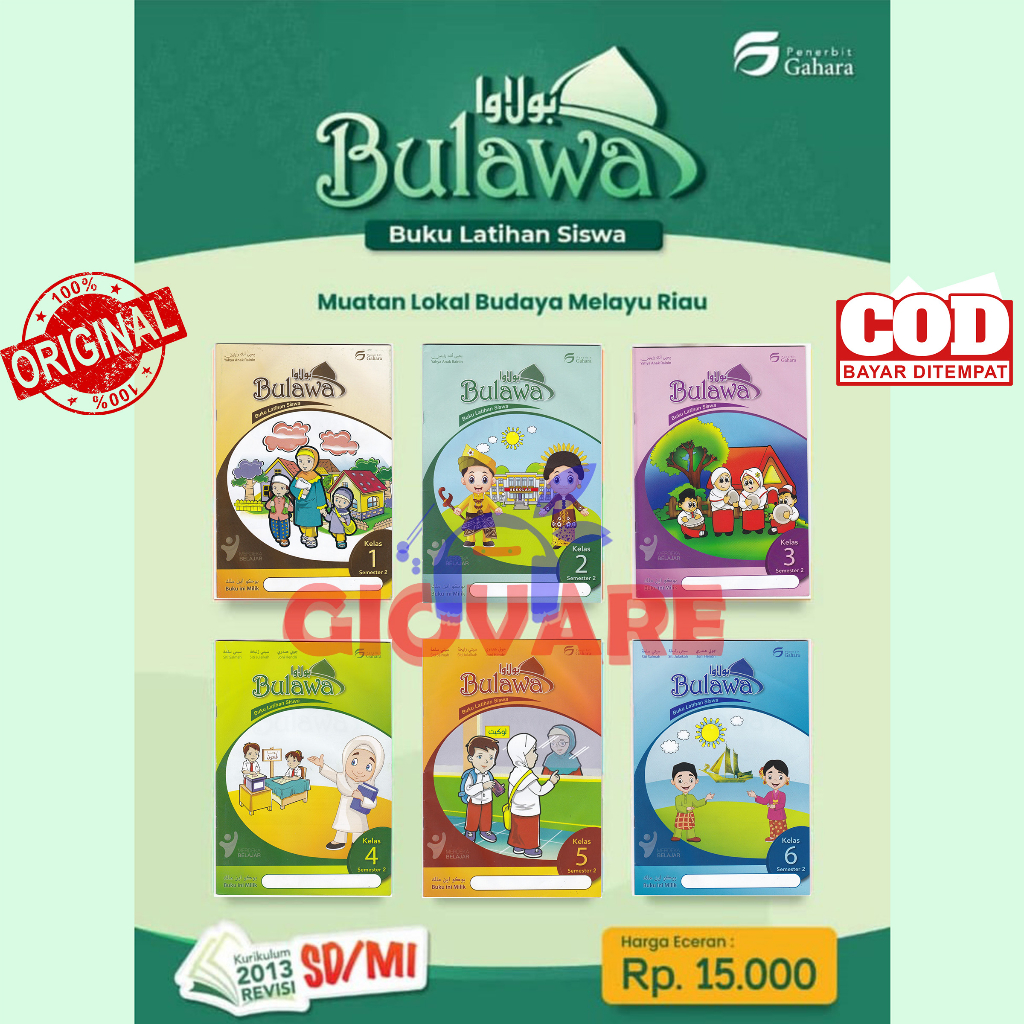 BUKU LKS BMR KELAS 1 2 3 4 5 6 BULAWA GAHARA | LKS BUDAYA MELAYU RIAU BULAWA SD