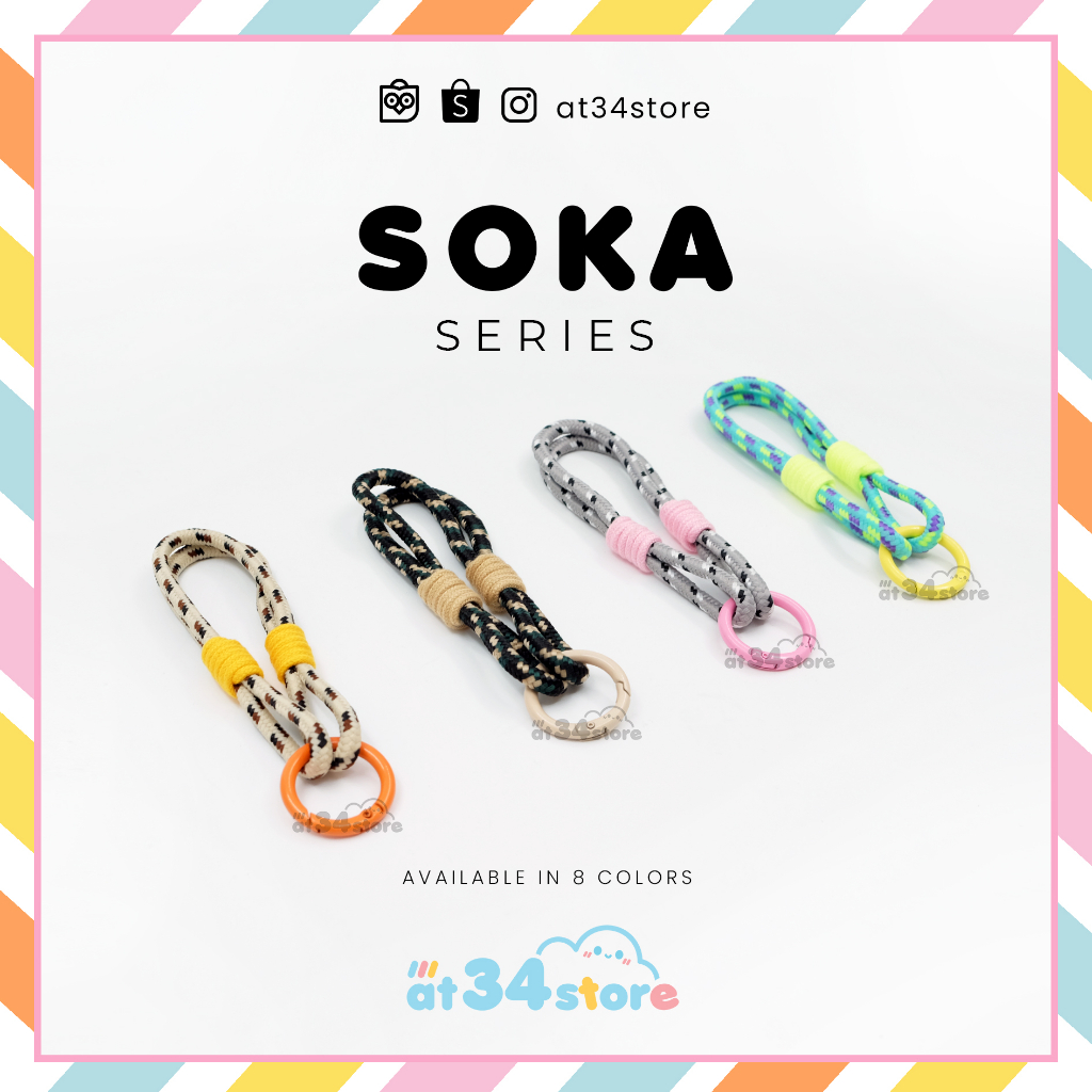 Gantungan hp tali hp gantungan pods gantungan kunci lucu Soka Series