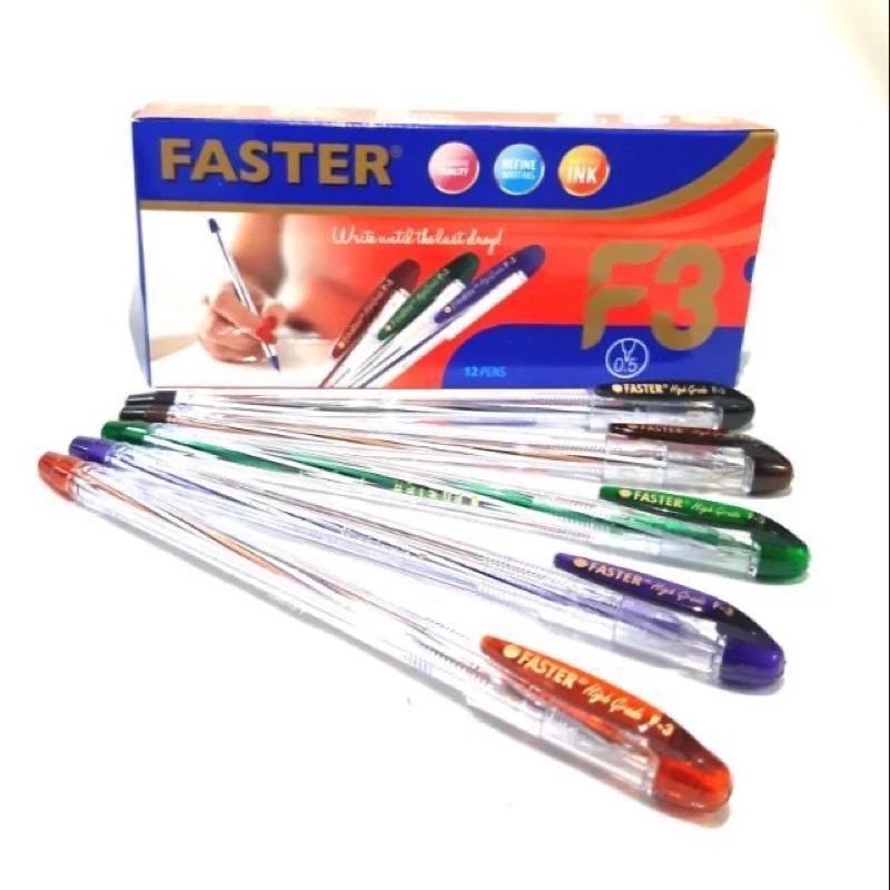 

[ALAT TULIS] Pulpen Faster F3 || Pulpen Sekolah Dan Kantor