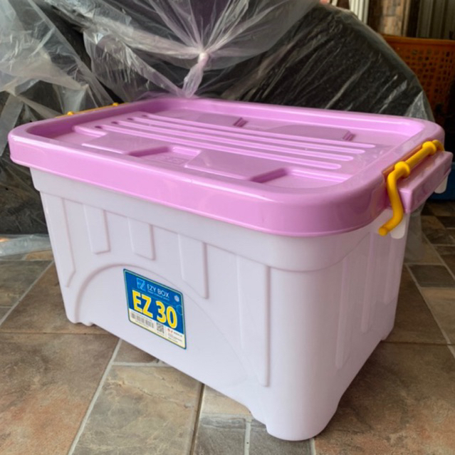 Box Container Plastik Ezy Cb 30 Liter Kontainer box murah Transparan Kotak Penyimpanan Barang Serbag