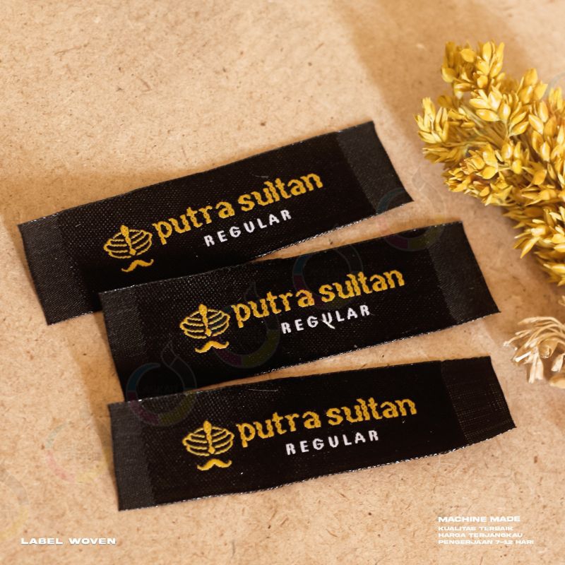 

label woven berkualitas