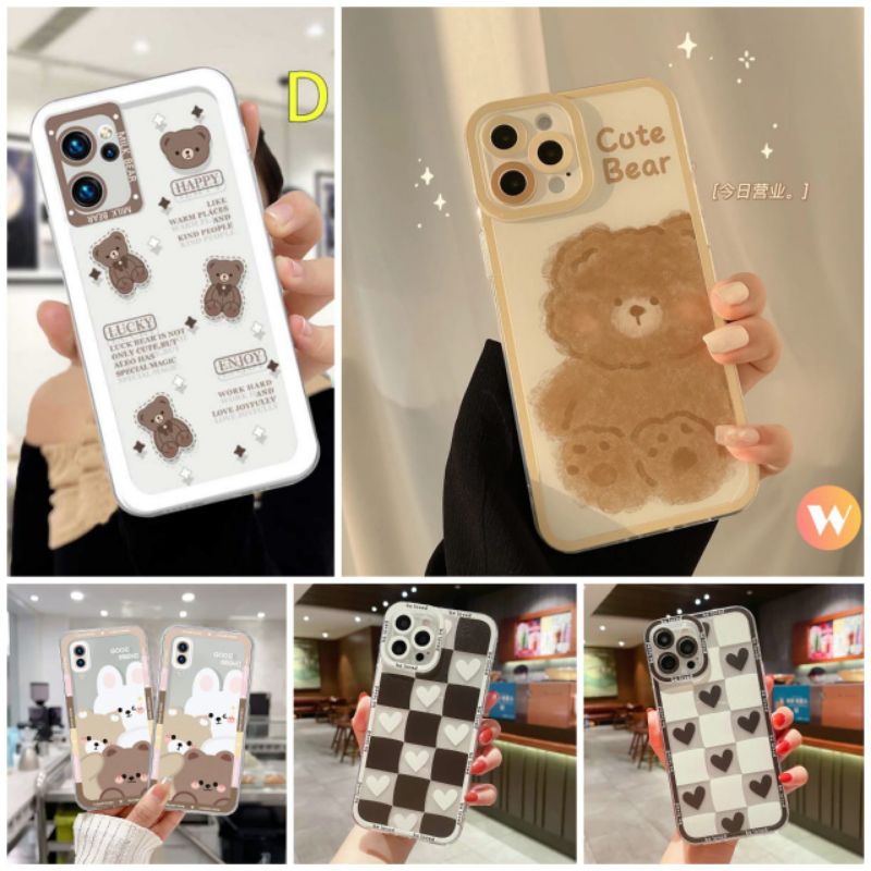 case casing silikon bening hati love kotak kotak catur be loved oppo a54 a16 a12 a7 a5s a11k f9 pro 