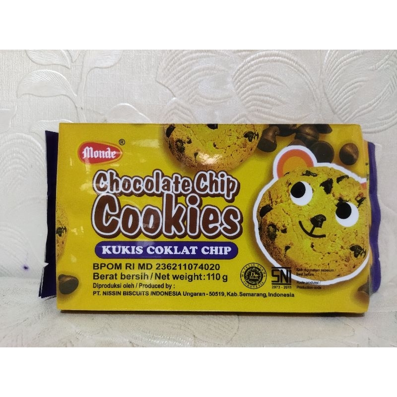 

MONDE KUKIS COKLAT CHIP 110 GRAM / MONDE COKLAT CHIP / KUKIS MONDE / MONDE COOKIES / BISKUIT MONDE / MONDE