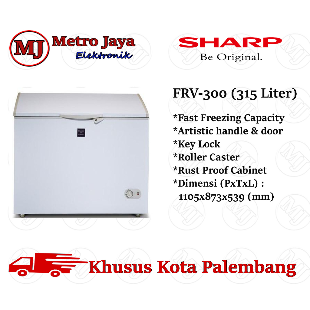 Chest freezer SHARP FRV 300 Box Freezer Sharp 300 LITER