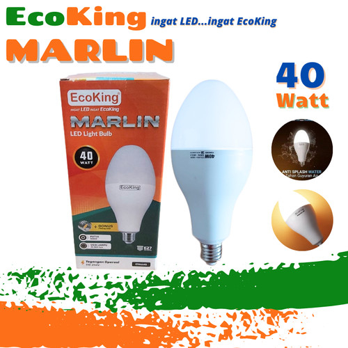 Lampu LED Jumbo Ecoking Marlin 40 Watt Putih E27 & E40 Lampu Jalan