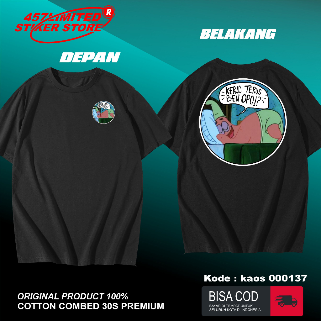 Kaos Kata Kata Jawa Lucu Kerjo Terus Ben Opo Tshirt Pejuang Rupiah Baju Distro Cotton Combed 30s