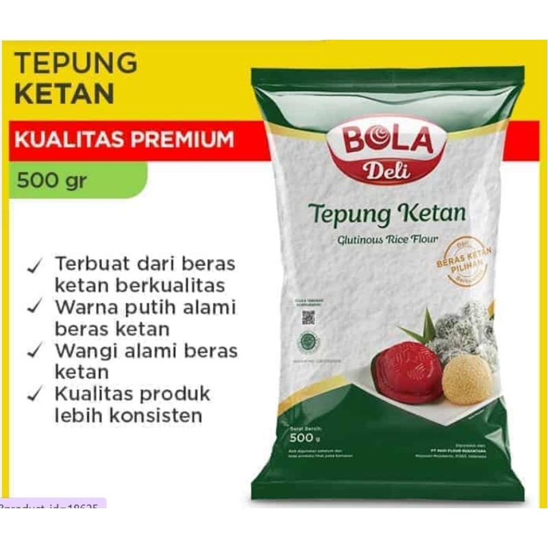 

Tepung Ketan Bola Deli 500gr harga untuk 2 pcs