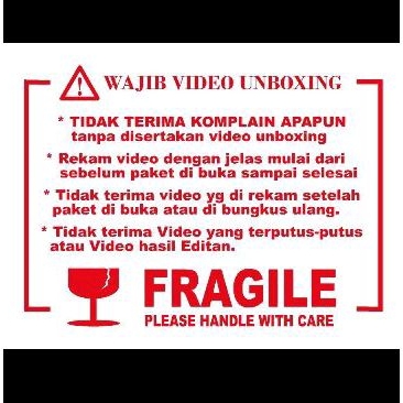 

STIKER VIDEO2 UNBOXING FRAGILE PECAH BELAH