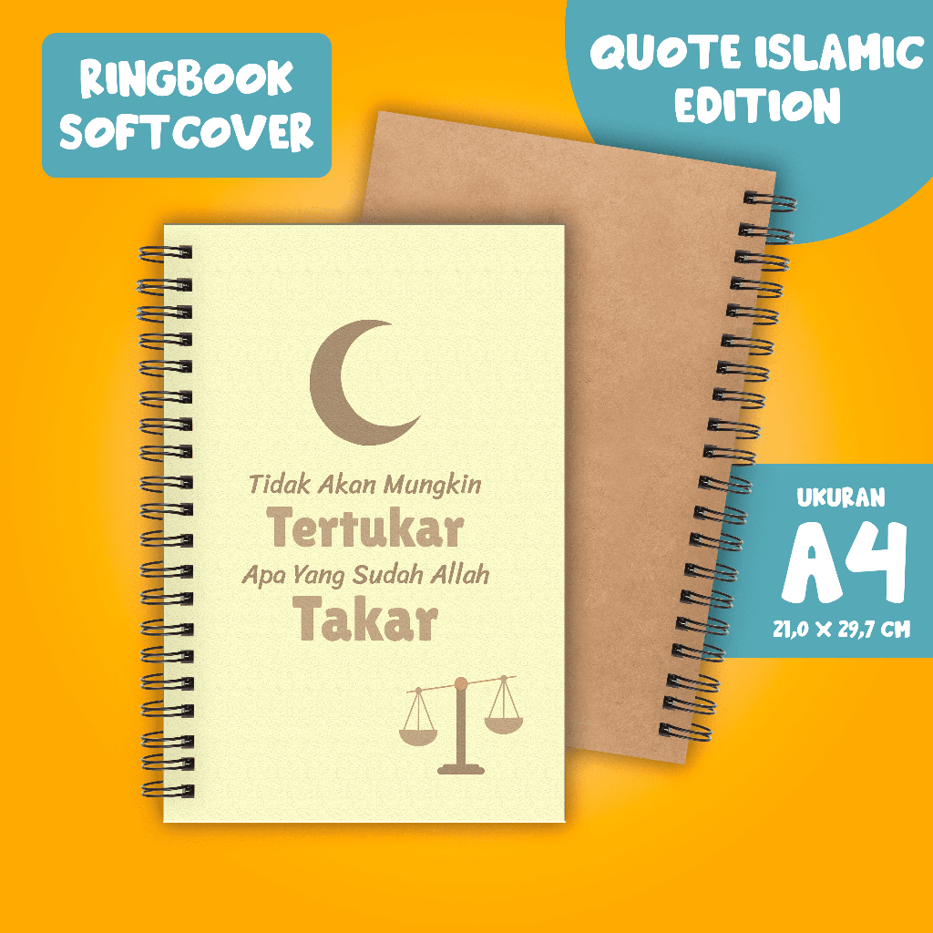 

Softcover Buku Tulis Catatan buku notebook buku diary Notebook Ring Spiral A4 60 Lembar koleksi gambar Quote Islamic part 1
