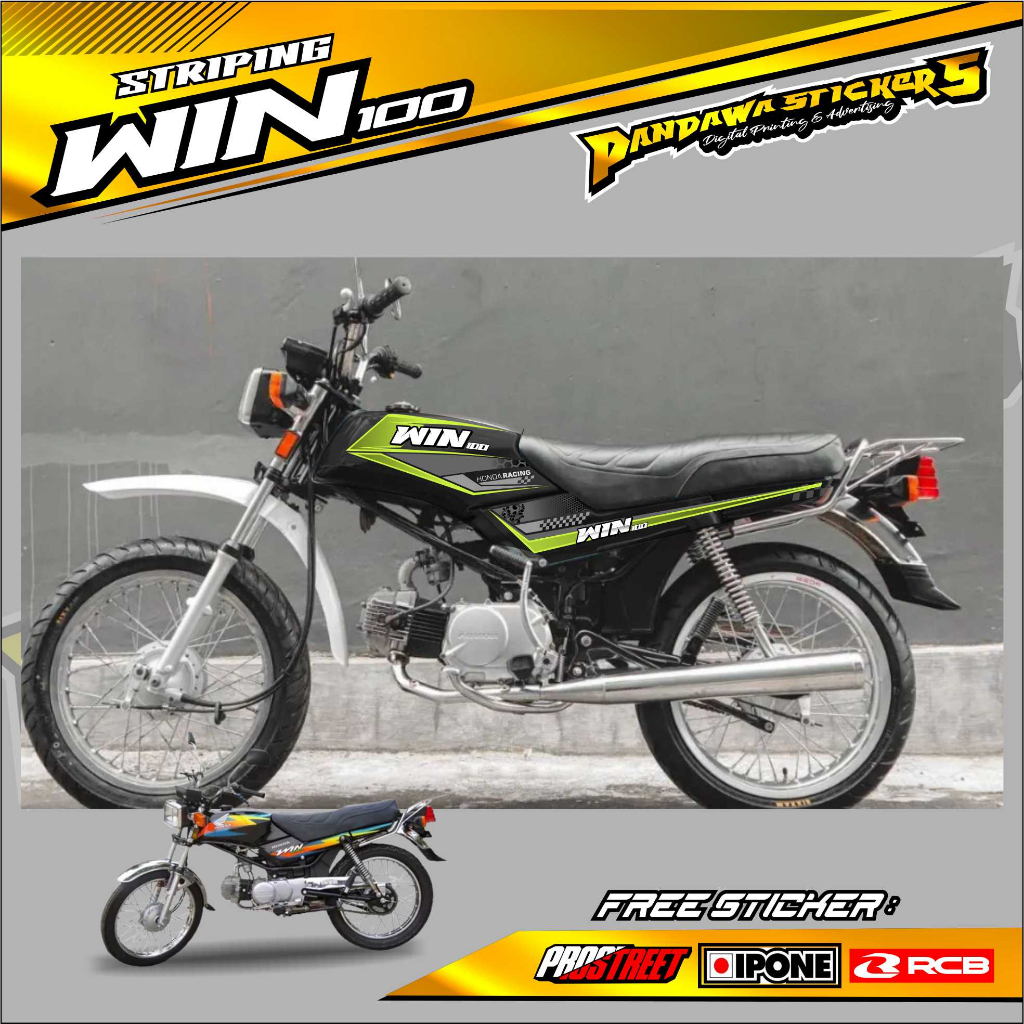 STRIPING VARIASI HONDA WIN 100 / STICKER LIST VARIASI MOTOR HONDA WIN 100