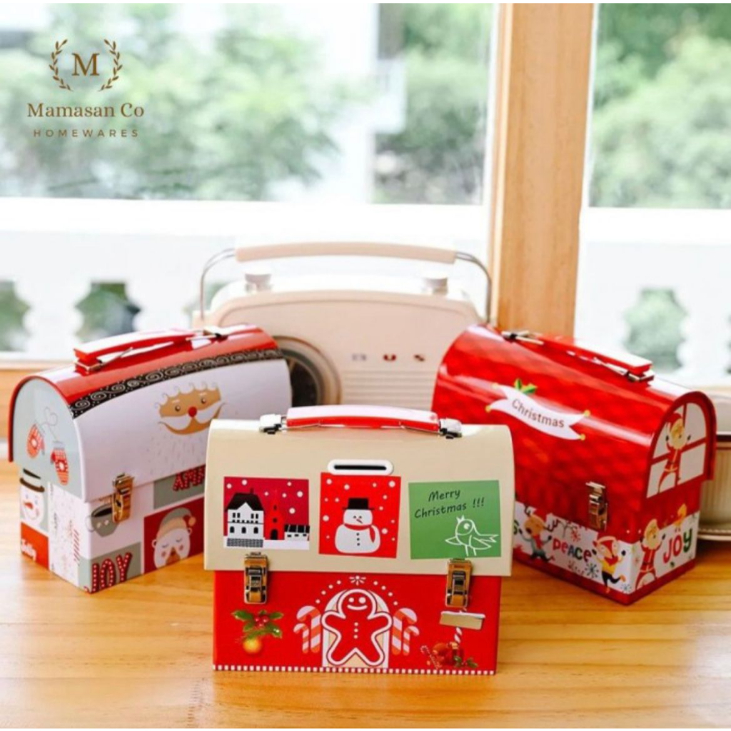 

Christmas Gift Box Tin Cookies Decoration | Kotak kue natal