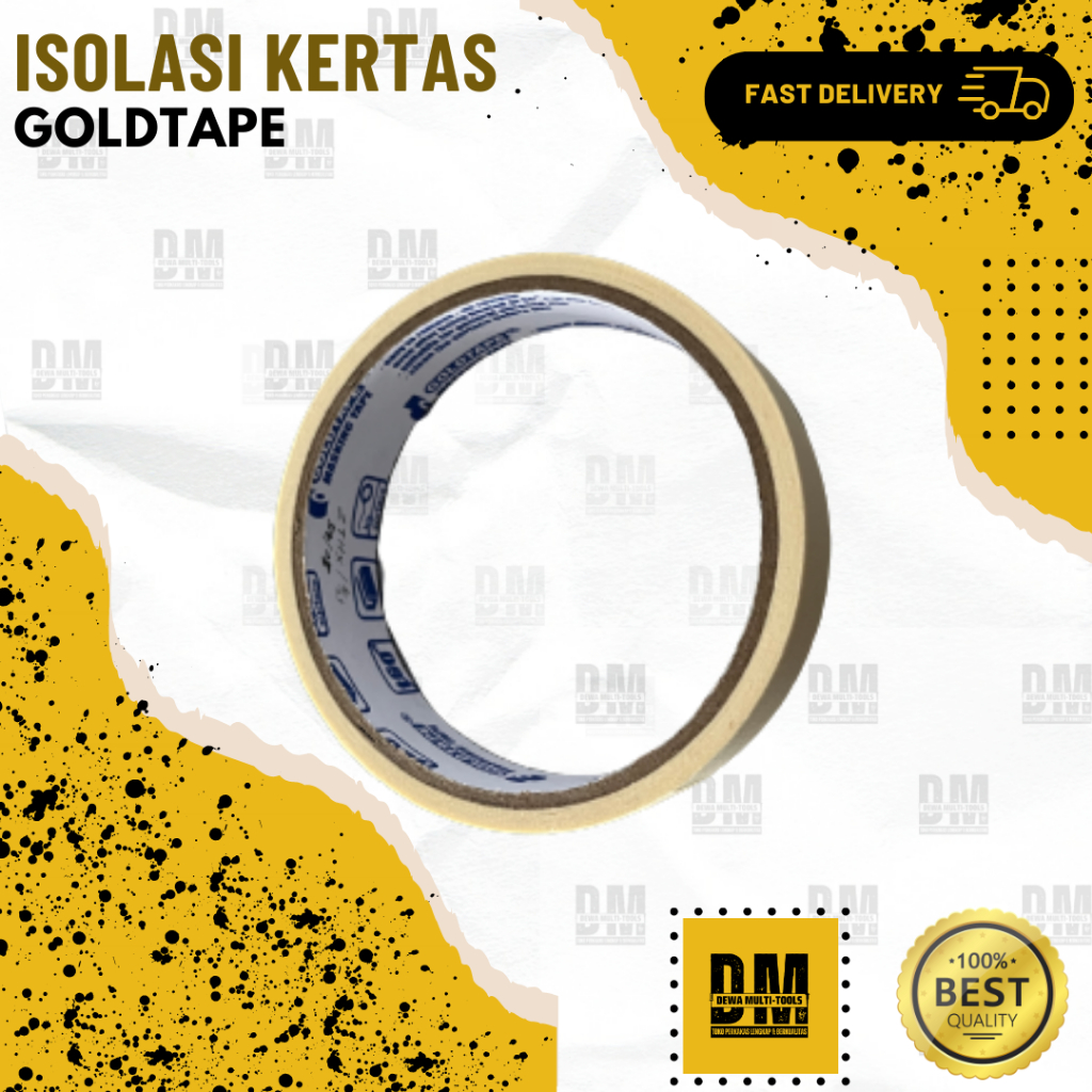 

Isolasi Kertas 24 mm GOLDTAPE Masking Tape 1in GOLD TAPE Lakban Kertas