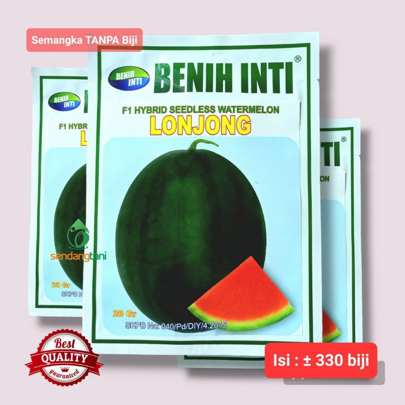 Semangka Tanpa Biji LONJONG F1 Benih Bibit Semangka Merah Lonjong Non Biji Benih Inti