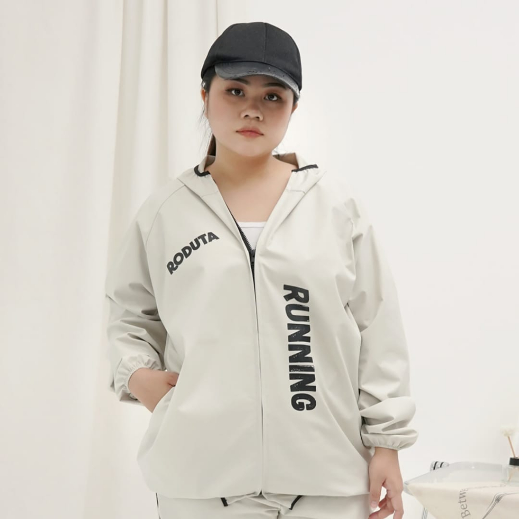 Baju Sauna Roduta Membran Running Cream - JAKET SAJA