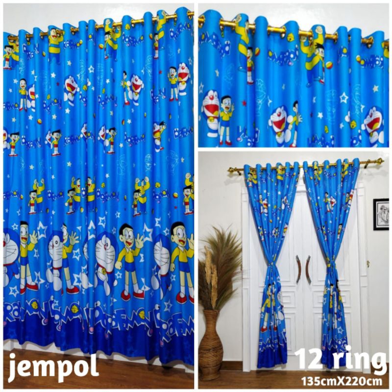 Gorden Smokering Hordeng Tirai pintu jendela Murah Meriah emomon