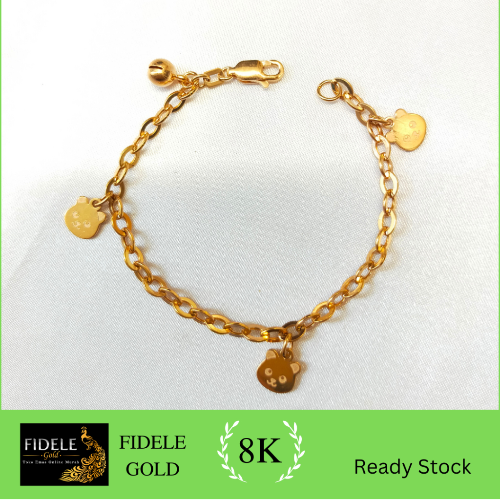 Gelang anak kelinci fashion anak gelang 375 kadar muda