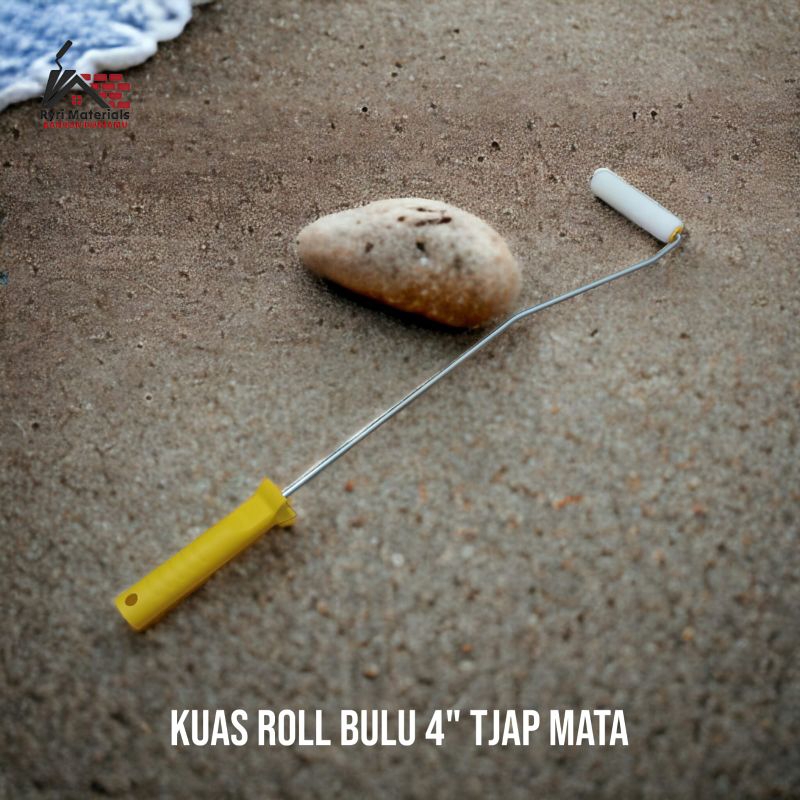 Kuas roll bulu 4" Tjap mata / Kuas roll kapal tjap mata / Kuas roll kapal