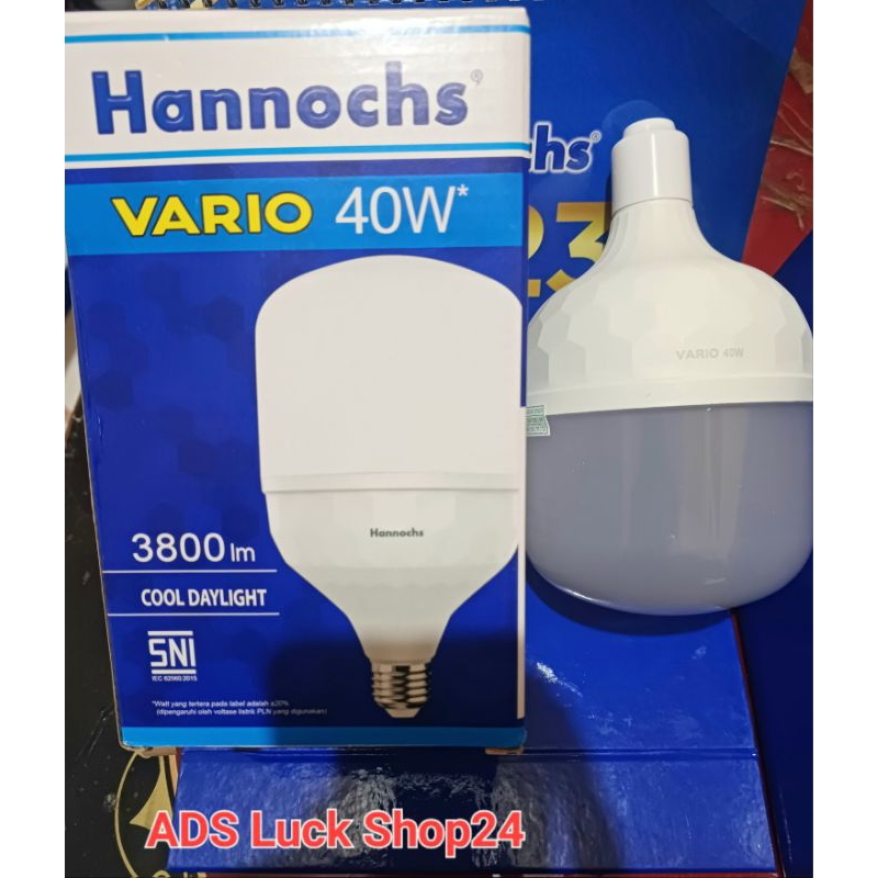 Hannochs Vario Lampu LED 40 Watt Super Terang - Cahaya Putih/Coolday