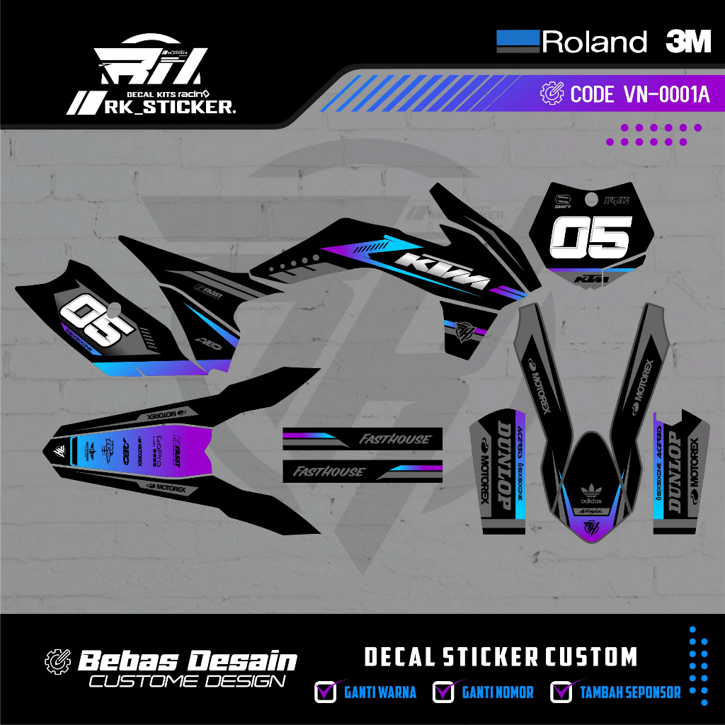 DECAL KTM 85 2014-2016 / KTM SIXDAY / KTM 85 OLD