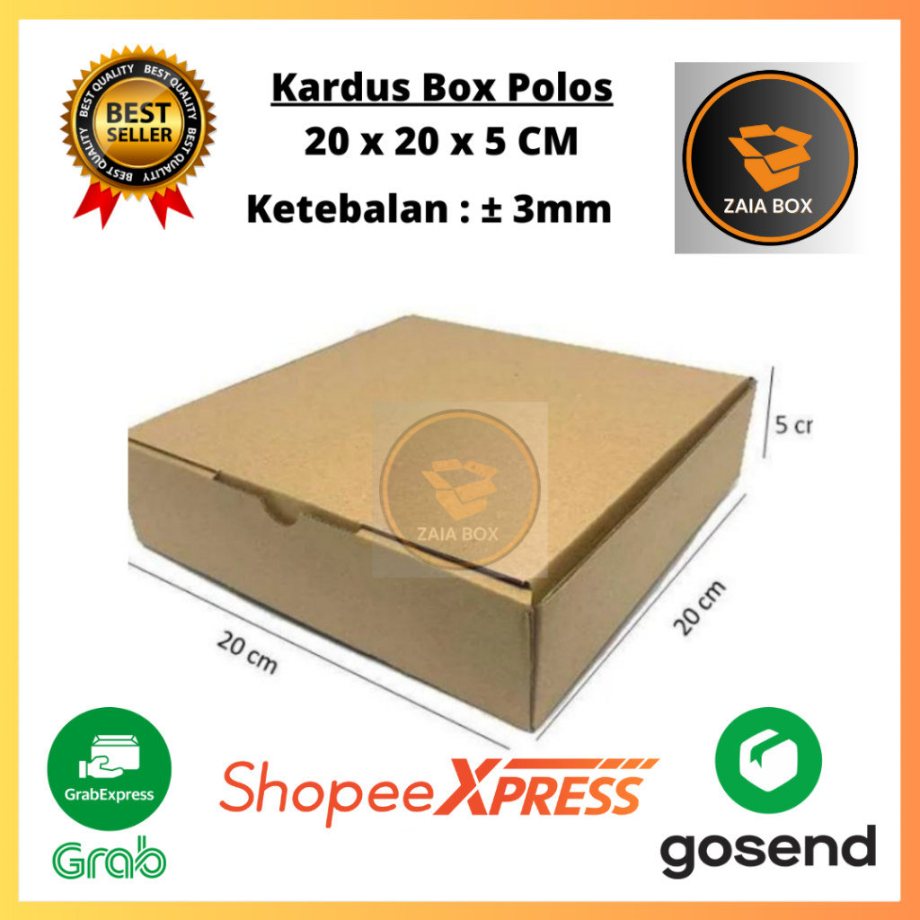 

Kardus Box Die Cut 20x20x5 CM Dus Makanan Pizza Polos Kardus 20x20x5 cm....Die Cut kotak Kue tart -aksesoris-dll