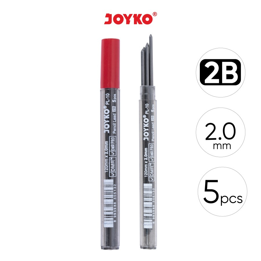 

(1 Tube) GROSIR Isi Pensil Mekanik Joyko PL-10 2B 2.0 mm / Pencil Lead Joyko PL-10 (1 Tube)