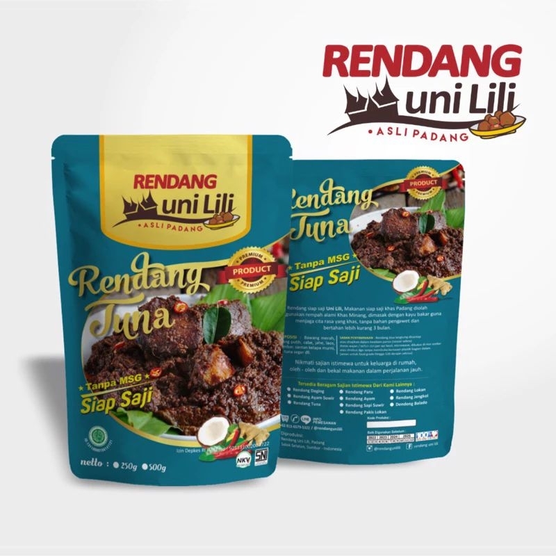 

Rendang ikan tuna 250 gr Uni Lili khas minang Asli padang