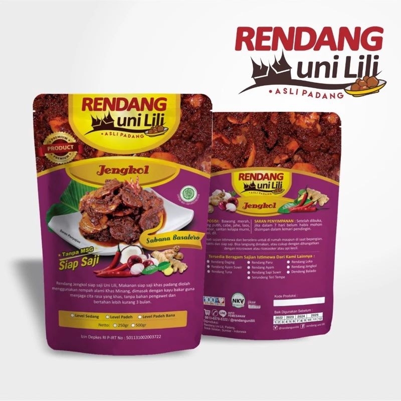 

RENDANG JENGKOL 250 gr UNI LILI ASLI PADANG Terdaftar BPOM