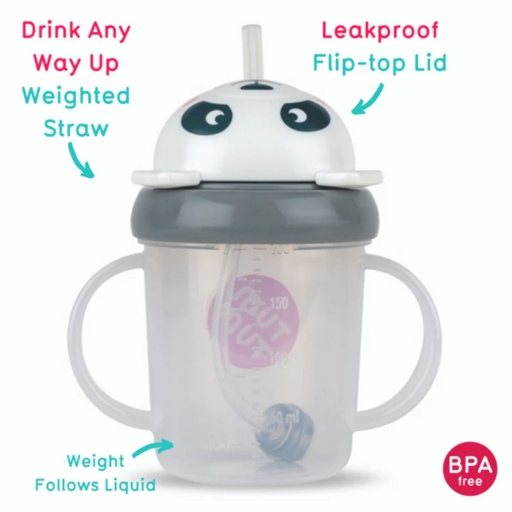 Tum Tum Tippy Up Sippy Cup Weighted Straw 200 ml Pip Panda - Gelas Anak Bayi - Tumtum