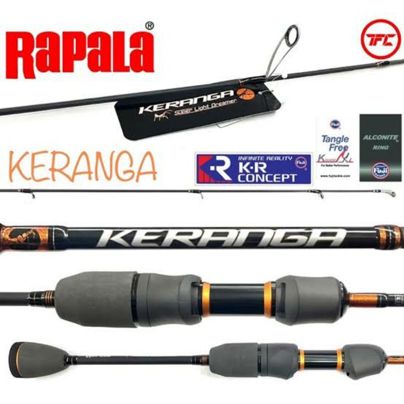 Rod SPINNING RAPALA KERANGA KRS662UL / 198cm (Line Test 1-3lbs)