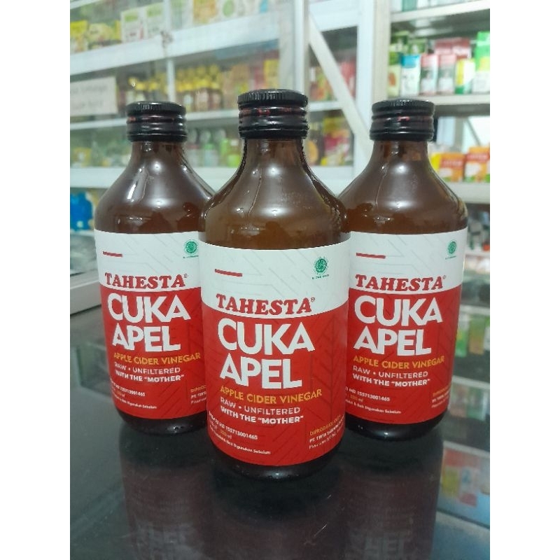 

Tahesta Cuka Apel 320ml (per Botol)/ cuka apel apple cider vinegar 320 ml/ with the mother/ cuka apel 320ml