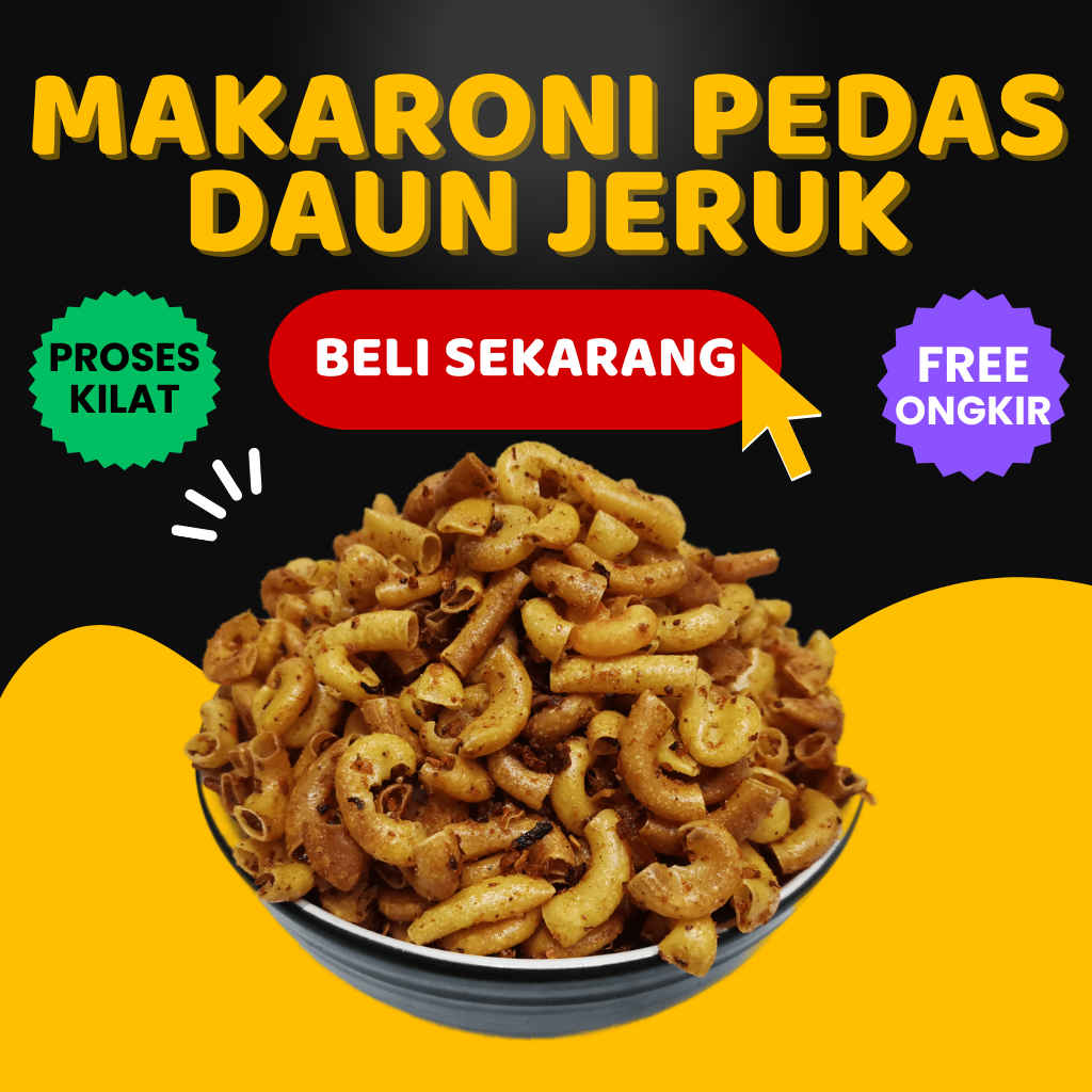 

Makaroni Bantet Asin Pedas Daun Jeruk 200gr Enak Gurih Renyah - Makanan Ringan