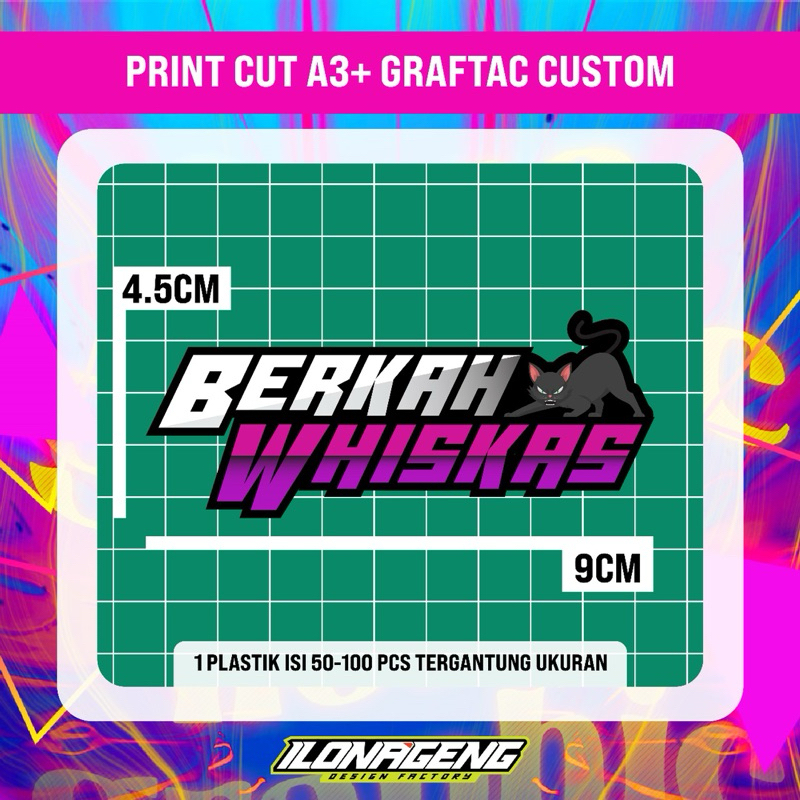 

CUSTOM STIKER PRINT CUT UK A3