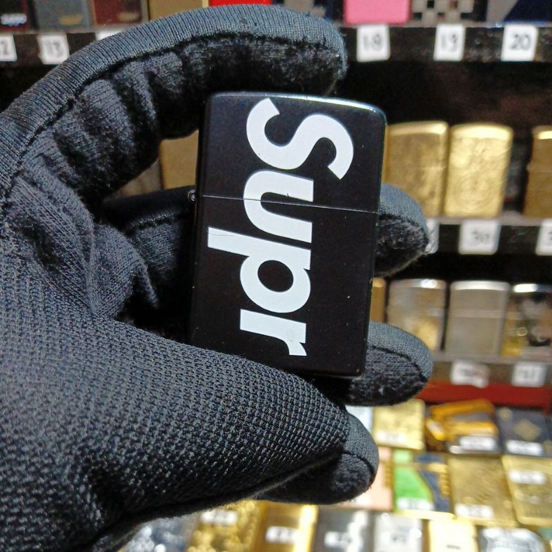 Korek Api Zippo / Mancis Zippo Motif SUPR HITAM Berkualitas