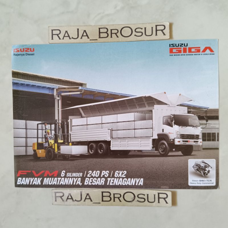 Poster brosur katalog flyer Isuzu Giga FVM 34 Q/FVM 34 W 6Cyl 240 PS 6x2 HD Heavy Duty Commonrail Wi