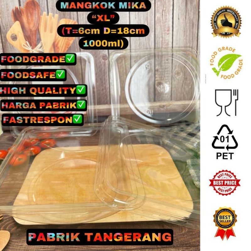 MINIMAL 50PCS mangkok SIP 1000ml/mangkok salad/mangkok buah/mika salad/