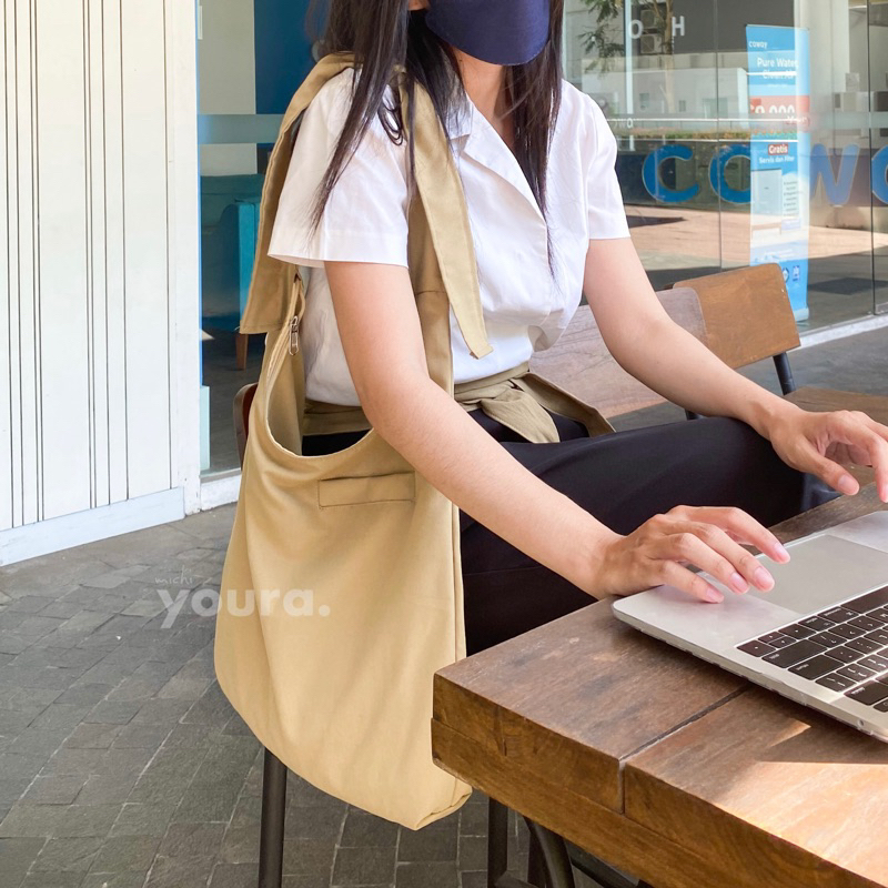 Maru Totebag | Totebag Kanvas | Korean Bag | Tas Kanvas | Tas Kuliah