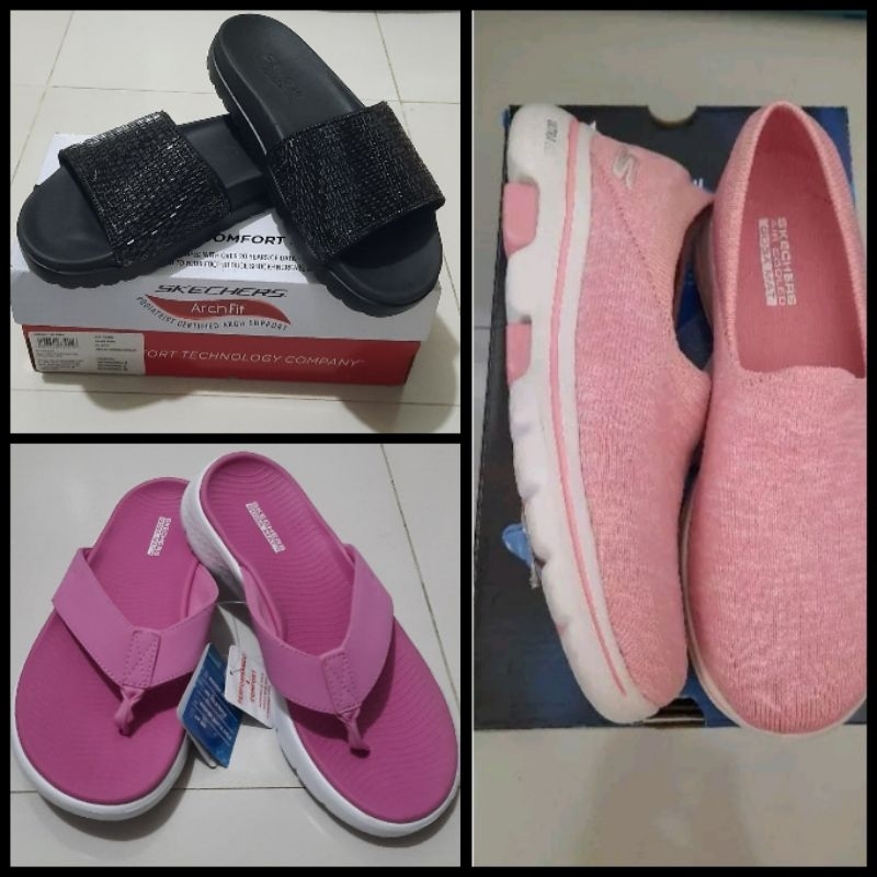 Sepatu Sandal Skechers Gogamat Archfit Gowalk 36-38 Kesehatan Ori No Second Ladies shoes