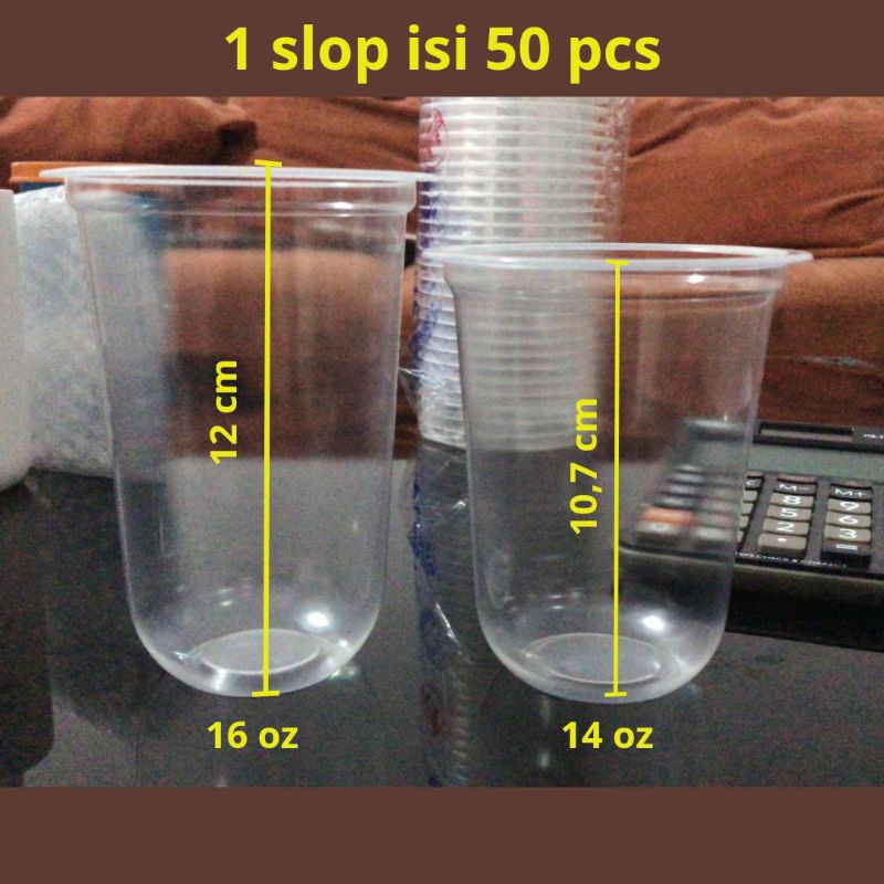 Cup Oval merk Hokkaku/ cup oval tebal/cup boba