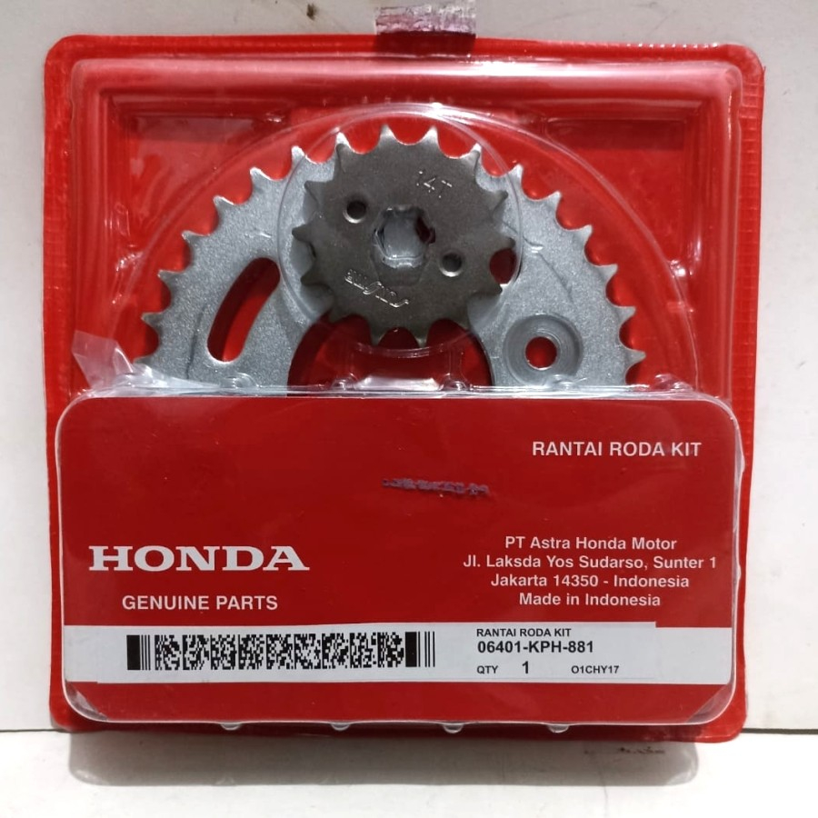 Gear Set + Rantai KPH Karisma Supra X 125 Original