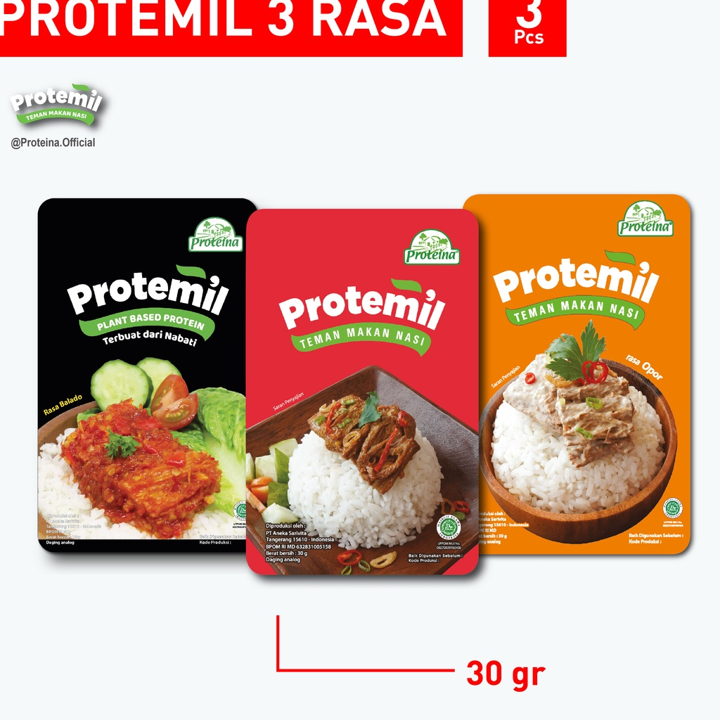 

Proteina Protemil Opor Protemil Rasa Original Makanan siap saji Protemil Balado Protemil Gulai