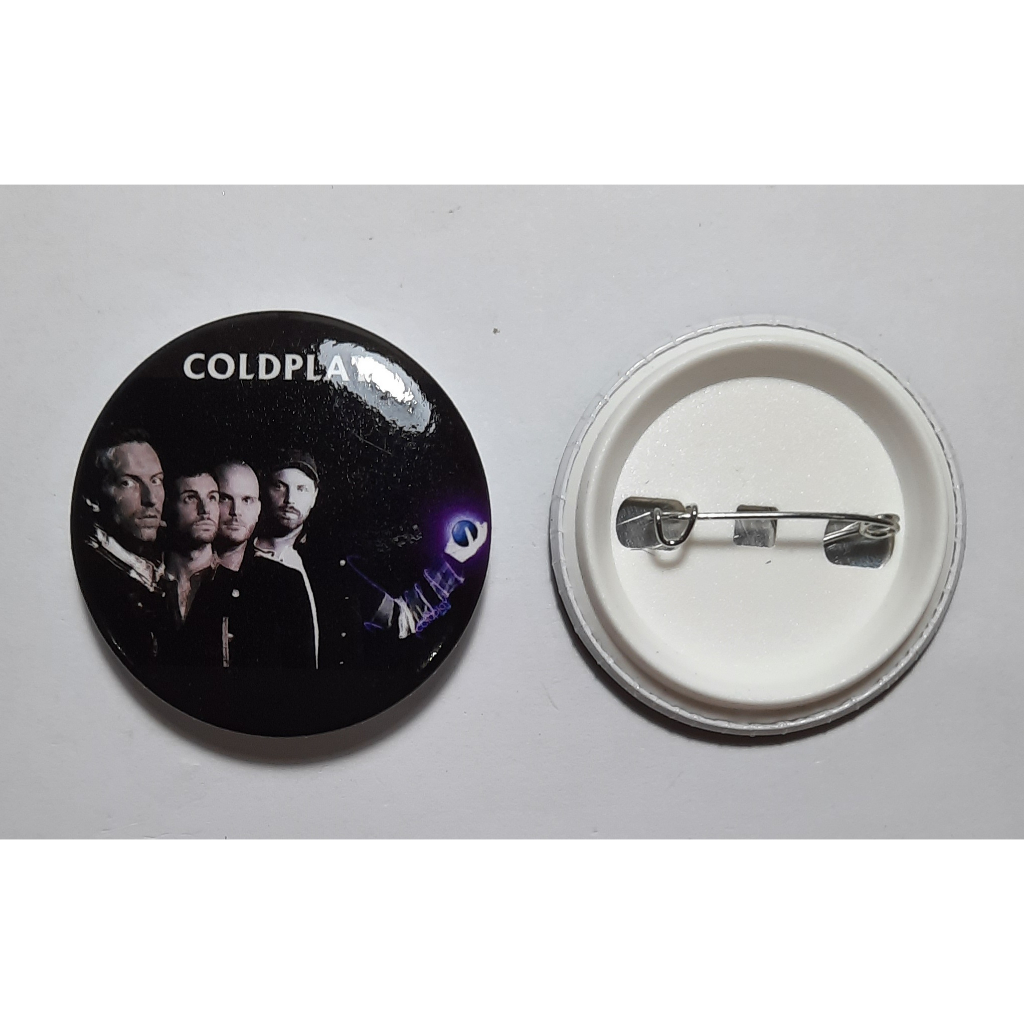 Freebies Pin Peniti 4,4cm COLDPLAY/Freebies Pin COLDPLAY/bisa custom desain sendiri (freebies murah 