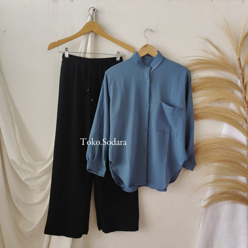 Setelan Kirana Crinckle One Set Pakaian Wanita