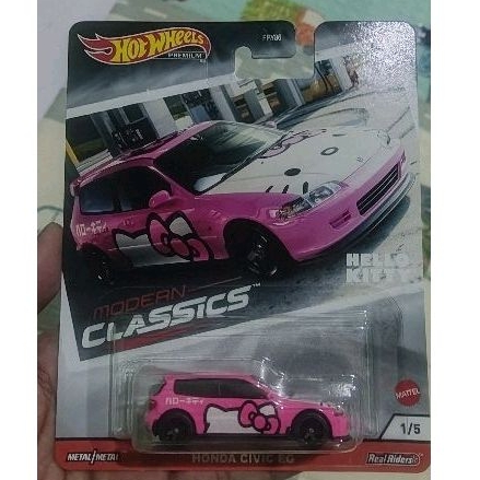 Hotwheels Premium Car Culture Honda Civic EG Hello Kitty