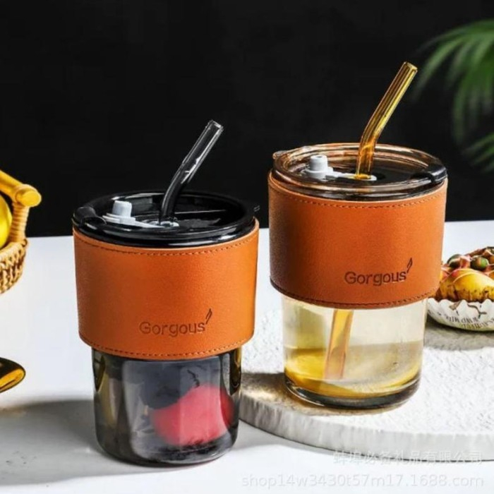 GELAS TUMBLER AESTHETIC / Gelas kaca korea / gelas tumbler kaca viral