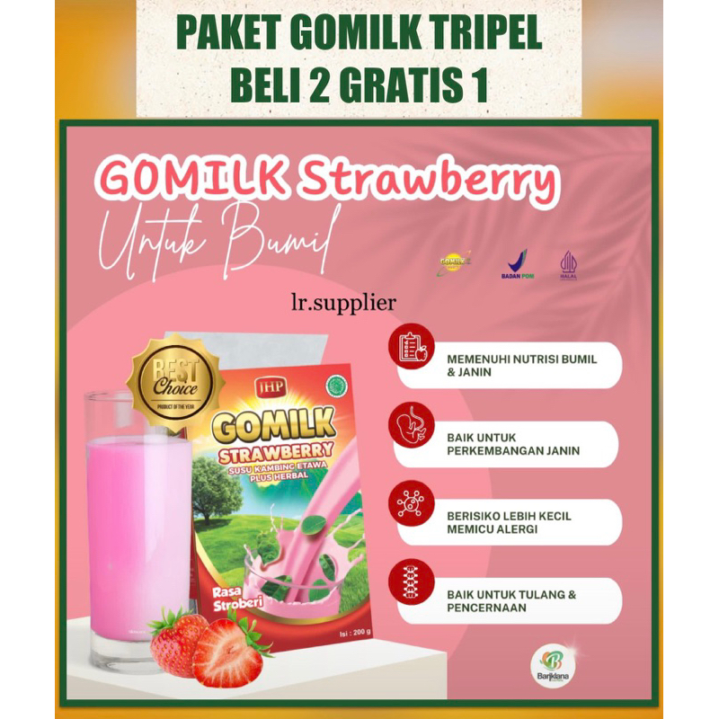 

PAKET BONUS GOMILK 3 Box Susu Kambing Etawa untuk anak Plus Herbal Lebih Hemat