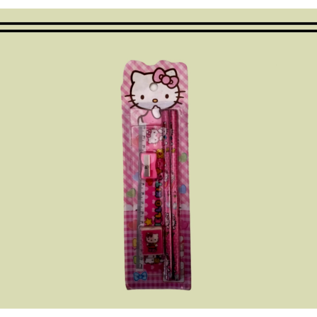 

one set alat tulis hello kitty