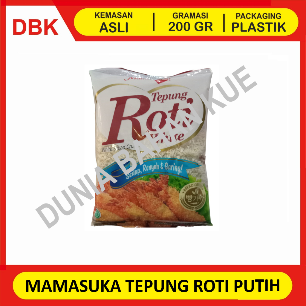 

TEPUNG ROTI PUTIH WHITE BREAD CRUMB MAMASUKA MAMA SUKA 200 GR