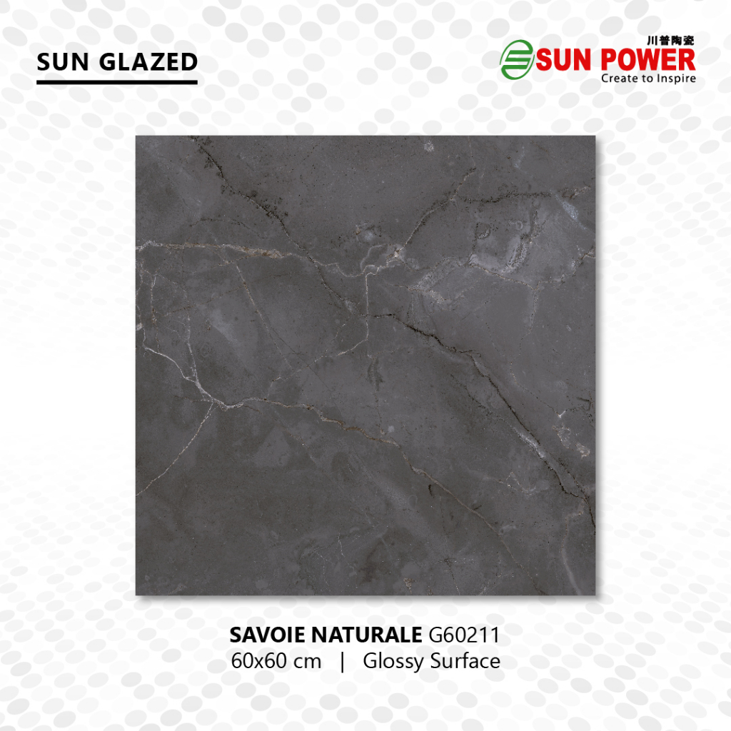 Keramik Lantai Body Putih Glossy - Savoie Series 60x60 | Sun Power